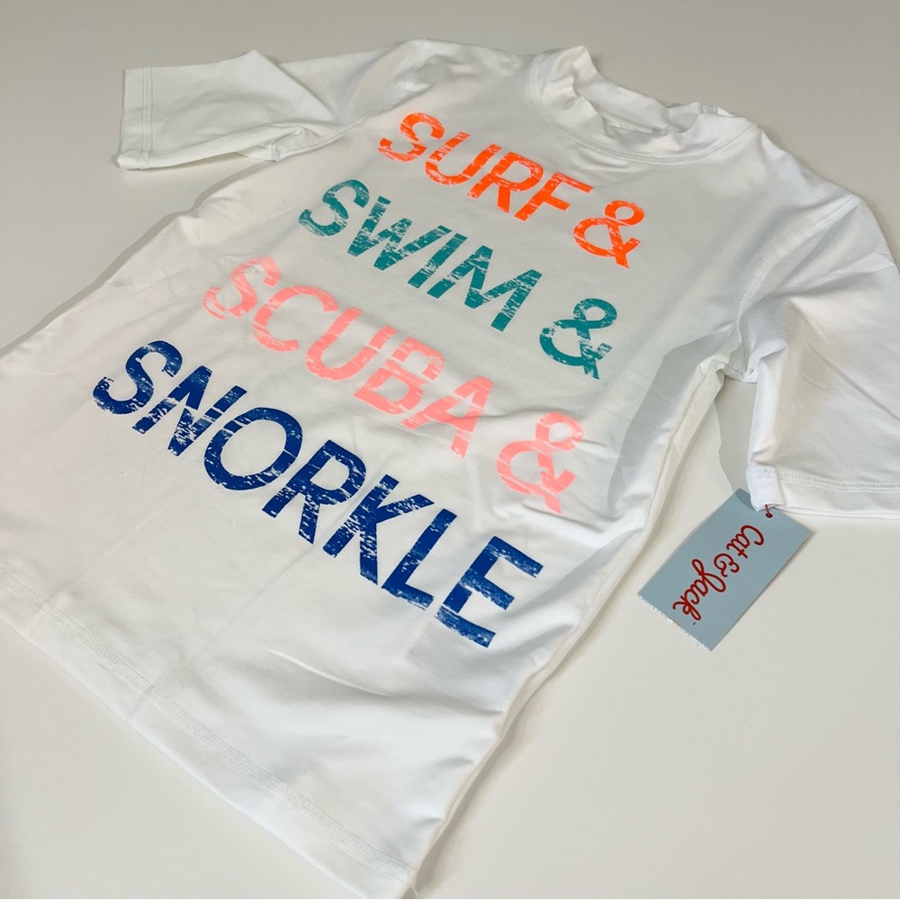 Sun Protection Kids Swim Shirt Size M 8/10 NWT | Long Sleeve Rash Guard UPF 50+